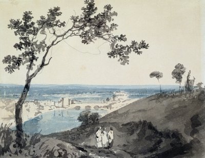 Řím, po Richardu Wilsonovi (1714-82) (tužka a akvarel na papíře) od Joseph Mallord William Turner