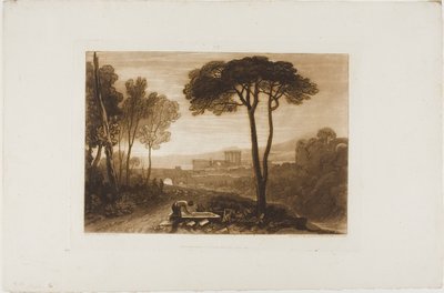 Scéna v Campagna, deska 38 z Knihy studií od Joseph Mallord William Turner