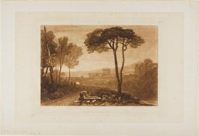 Scéna v Campagna, deska 38 z Knihy studií od Joseph Mallord William Turner