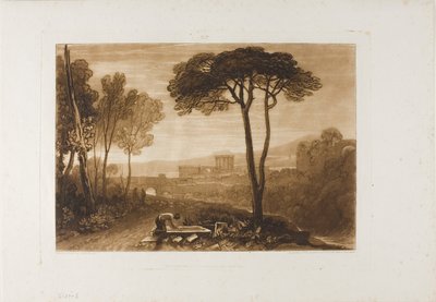 Scéna ve společnosti, deska 38 z Knihy studií od Joseph Mallord William Turner