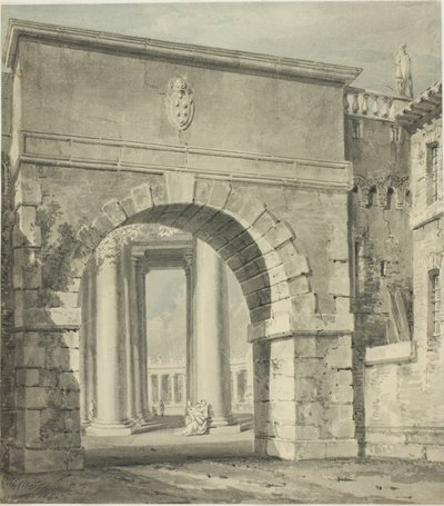 Pohled na katedrálu svatého Petra skrze Porta Angelica od Joseph Mallord William Turner