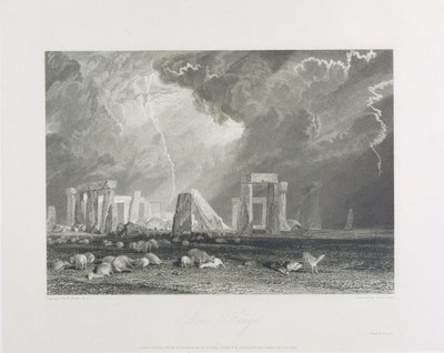 Stonehenge, 1829 (lept a rytina) od Joseph Mallord William Turner