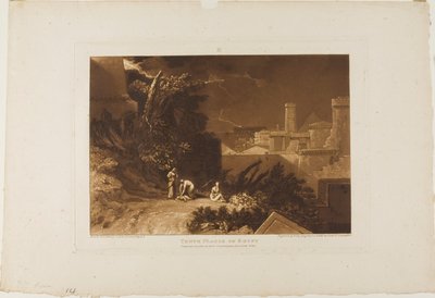Desátá egyptská rána, deska 61 od Liber Studiorum od Joseph Mallord William Turner