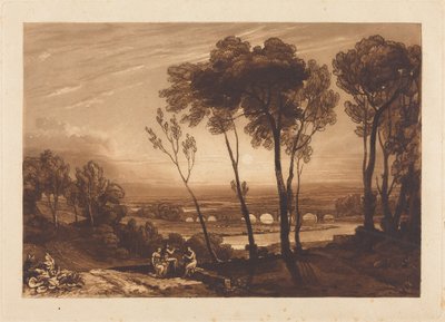 Most ve střední vzdálenosti od Joseph Mallord William Turner