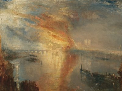Vypálení sněmovny lordů a Commons, 16. října 1834, 1835 od Joseph Mallord William Turner
