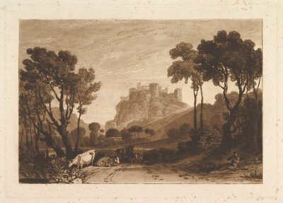 Zámek nad loukami Liber Studiorum, část II, deska 8, 1808. od Joseph Mallord William Turner