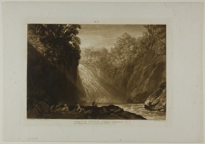 The Fall of the Clyde, deska 18 od Liber Studiorum od Joseph Mallord William Turner