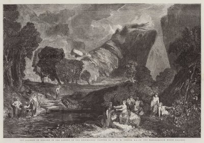 Bohyně sváru v zahradě Hesperidek, v galerii Marlborough House od Joseph Mallord William Turner