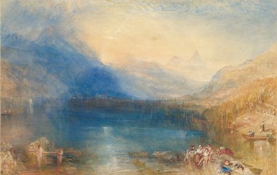 Jezero Zug, 1843 (wc nad grafitem) od Joseph Mallord William Turner