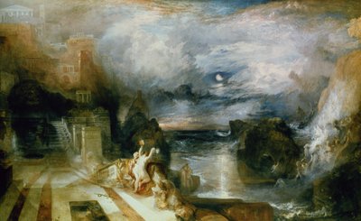 Rozloučení hrdiny a Leandra od Joseph Mallord William Turner