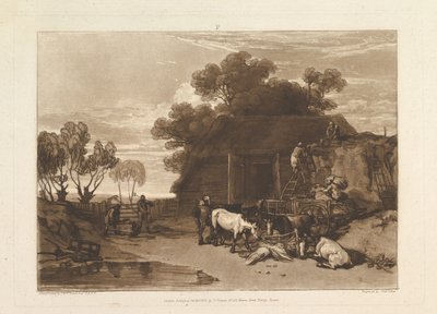 Straw Yard Liber Studiorum, část II, deska 7, 20. února 1808. od Joseph Mallord William Turner