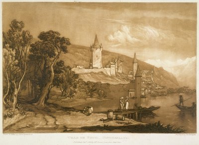Město Thun, z „Liber Studiorum“, vyryté Thomasem Hodgettsem, 1816 od Joseph Mallord William Turner