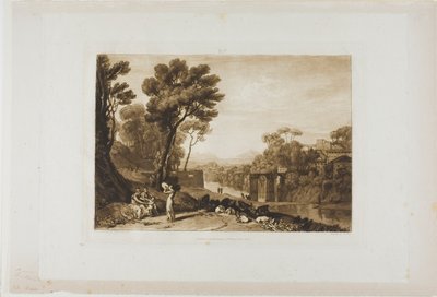 Žena a tamburína, deska 3 od Liber Studiorum od Joseph Mallord William Turner