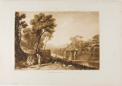 Žena a tamburína, deska 3 od Liber Studiorum od Joseph Mallord William Turner