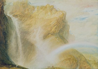 Horní vodopády Reichenbach (akvarel na papíře) od Joseph Mallord William Turner