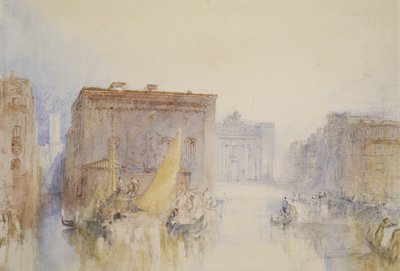 Benátky: The Accademia, 1840 (wc s perem a inkoustem na papíře) od Joseph Mallord William Turner