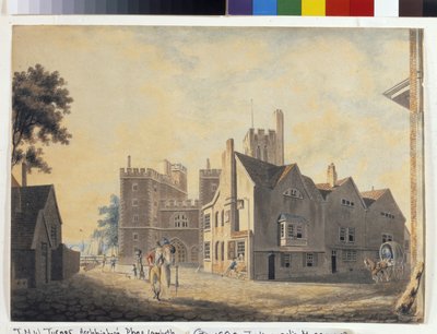 Pohled na Arcibiskupský palác, Lambeth (akvarel na bílém papíře) od Joseph Mallord William Turner