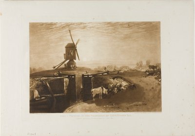 Windmill and Lock, deska 27 od Liber Studiorum od Joseph Mallord William Turner