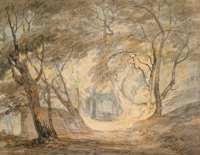 Woodland Scene with Figures, cca 1798 (akvarel na papíře) od Joseph Mallord William Turner