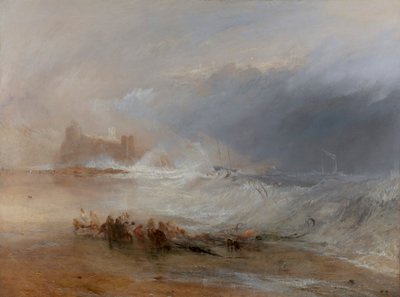 Wreckers -- Pobřeží Northumberlandu, s parníkem, který pomáhá lodi u pobřeží od Joseph Mallord William Turner