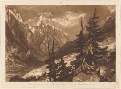 Zdroj Arveronu od Joseph Mallord William Turner and Henry Edward Dawe