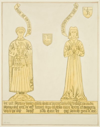 Mosaz Thomase Rowleyho a manželky ve střední uličce St John