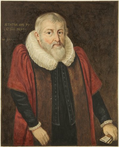 Portrét v Radním domě George Harringtona, starosty Bristolu 1617 (akvarel na papíře) od Joseph Manning