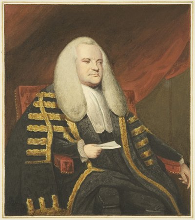 Portrét v Mansion House, Queen Square, Lord Ashburton (akvarel na papíře) od Joseph Manning