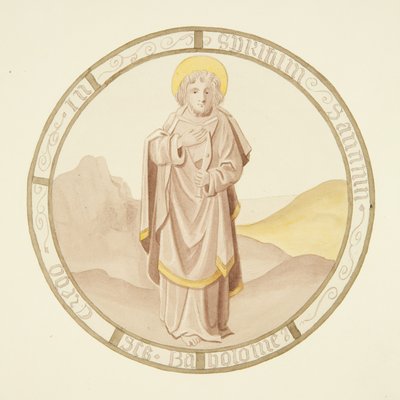 Vitráže v okně soukromé kaple Biskupského paláce: St Bartoloměj (akvarel na papíře) od Joseph Manning
