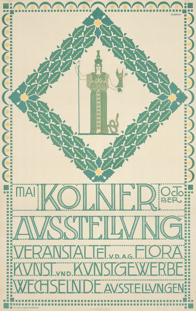 Plakát pro kolínský umělecký festival 1905, 1905 od Joseph Maria Olbrich