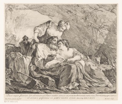 Lot a jeho dcery od Joseph Marie Vien (I)