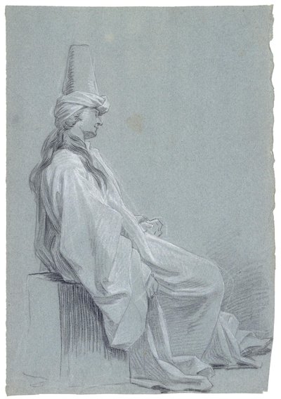 Mladý muž sedící v orientálním kostýmu od Joseph Marie Vien