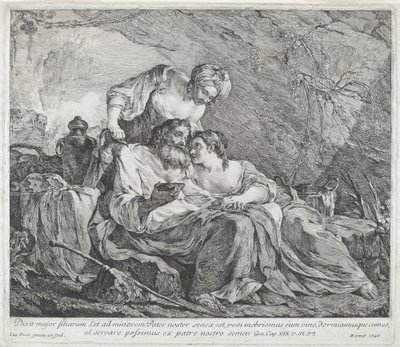 Lot a jeho dcery od Joseph Marie Vien