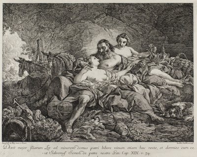 Lot a jeho dcery, 1748 od Joseph Marie Vien