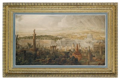 Návrh paláce Waterloo, navrhovaného městského sídla vévody z Wellingtonu, kolem roku 1816 od Joseph Michael Gandy