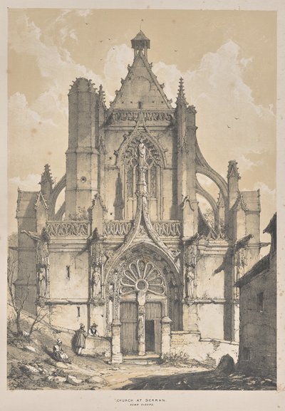 Architektura středověku: Kostel v Serranu, poblíž Gisore od Joseph Nash