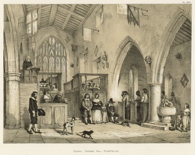 Kaple, Haddon Hall, Derbyshire od Joseph Nash