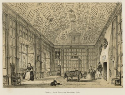 Přijímací pokoj, Boughton-Malherbe, Kent od Joseph Nash
