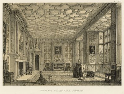 Přijímací místnost, Broughton Castle, Oxfordshire od Joseph Nash