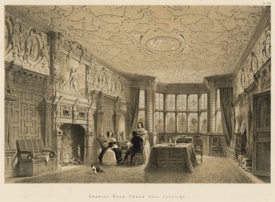 Přijímací místnost, Crewe Hall, Cheshire od Joseph Nash