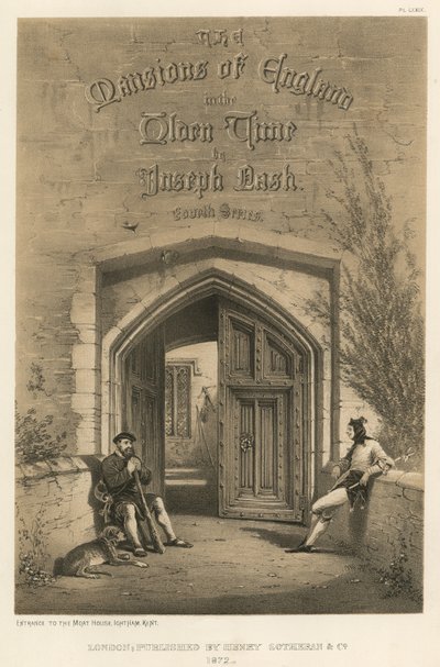 Vchod do Moat House, Ightham, Kent od Joseph Nash