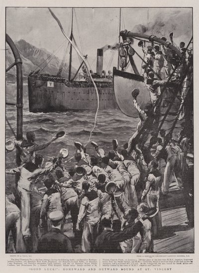 Hodně štěstí!, Homeward and Outward Bound at St Vincent od Joseph Nash