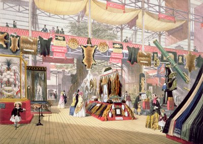 Velká výstava, 1851: Furs Stand, pro Dickinson Brothers od Joseph Nash
