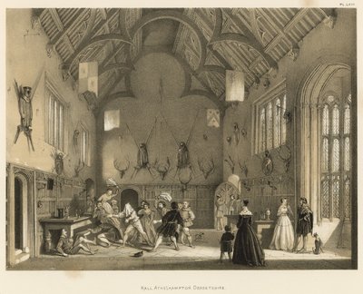 Hall, Athelhampton, Dorsetshire od Joseph Nash