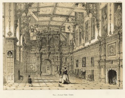 Hall, Audley End, Essex od Joseph Nash