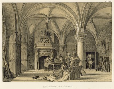 Hall, Bolsover Castle, Derbyshire od Joseph Nash
