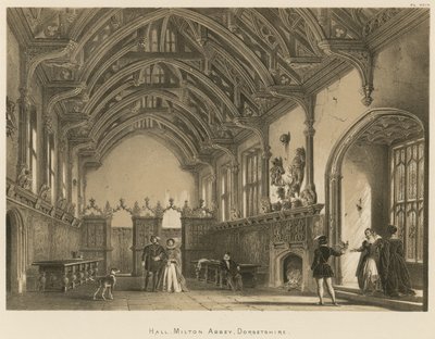 Hall, Milton Abbey, Dorsetshire od Joseph Nash
