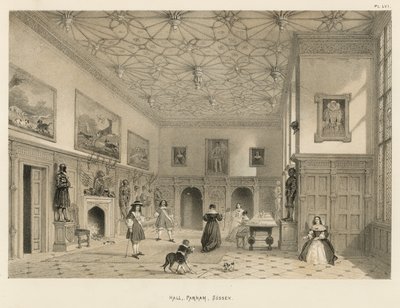 Hall, Parham, Sussex od Joseph Nash
