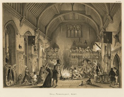 Hall, Penshurst, Kent od Joseph Nash