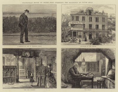 Hauteville House, St Peter Port, Guernsey, rezidence Victora Huga od Joseph Nash